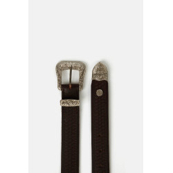 Cintura western in pelle Horze Blaze Marrone