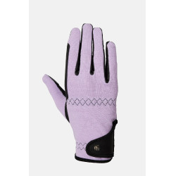 Guanti da equitazione Horze Young Rider Romy Ghiaccio di lavanda Rosa