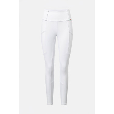 Leggings da equitazione B Vertigo Diana da donna con fondi integrali compressivi Bianco brillante