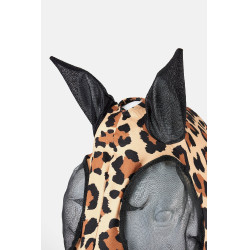 Maschera antimosche Horze Elastic con zip Leopardo Motivi