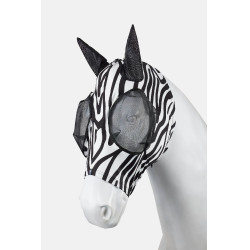 Maschera antimosche Horze Elastic con zip Zebra Motivi
