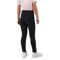 Pantaloni da equitazione Horze a fondo integrale Young Rider Evelyn Nero