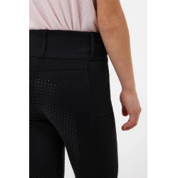 Pantaloni da equitazione Horze a fondo integrale Young Rider Evelyn Nero