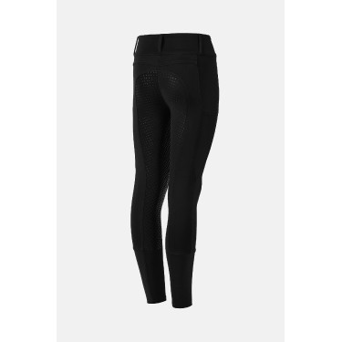 Pantaloni da equitazione Horze a fondo integrale Young Rider Evelyn Nero