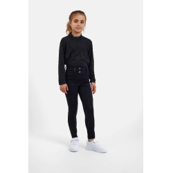 Pantaloni da equitazione Horze a fondo integrale Young Rider Evelyn Blu marino scuro
