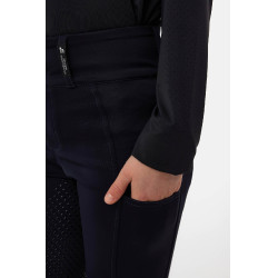 Pantaloni da equitazione Horze a fondo integrale Young Rider Evelyn Blu marino scuro