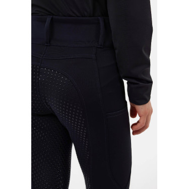 Pantaloni da equitazione Horze a fondo integrale Young Rider Evelyn Blu marino scuro