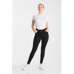 Pantaloni da equitazione da donna Horze Chara full grip Nero