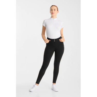 Pantaloni da equitazione da donna Horze Chara full grip Nero
