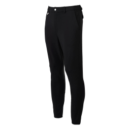 Pantaloni da equitazione Horze Grand Prix Pro da uomo con fondo integrale Nero
