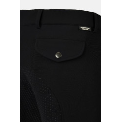 Pantaloni da equitazione Horze Grand Prix Pro da uomo con fondo integrale Nero