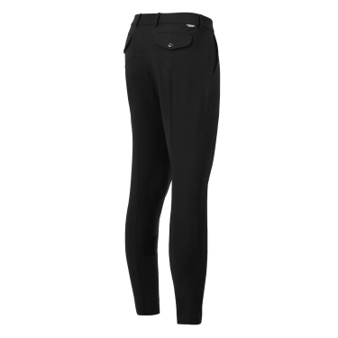 Pantaloni da equitazione Horze Grand Prix Pro da uomo con grip al ginocchio Nero