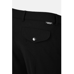 Pantaloni da equitazione Horze Grand Prix Pro da uomo con grip al ginocchio Nero