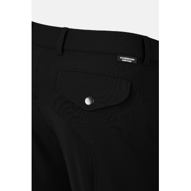 Pantaloni da equitazione Horze Grand Prix Pro da uomo con grip al ginocchio Nero