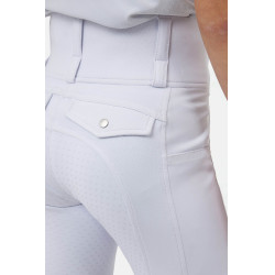 Pantaloni ibridi Horze Young Rider Anya full grip Bianco brillante