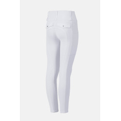Pantaloni ibridi Horze Young Rider Anya full grip Bianco brillante