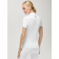 Polo da gara Linsay Tommy Hilfiger Equestrian a maniche corte da donna Bianco ottico