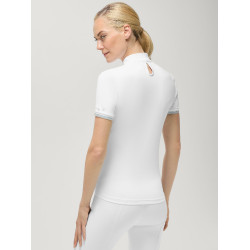 Polo da gara Linsay Tommy Hilfiger Equestrian a maniche corte da donna Bianco ottico