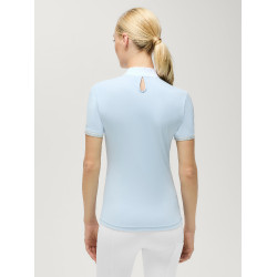 Polo da gara Linsay Tommy Hilfiger Equestrian a maniche corte da donna Blu dolce