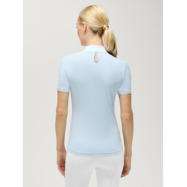Polo da gara Linsay Tommy Hilfiger Equestrian a maniche corte da donna Blu dolce