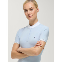 Polo da gara Linsay Tommy Hilfiger Equestrian a maniche corte da donna Blu dolce