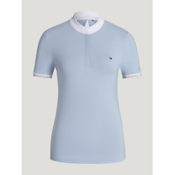 Polo da gara Linsay Tommy Hilfiger Equestrian a maniche corte da donna Blu dolce