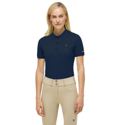 Polo a maniche corte Tommy Hilfiger Equestrian donna Cielo del deserto Blu