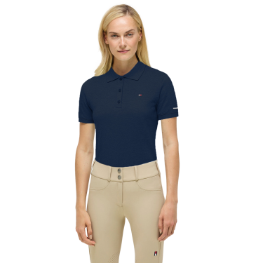 Polo a maniche corte Tommy Hilfiger Equestrian donna Cielo del deserto Blu