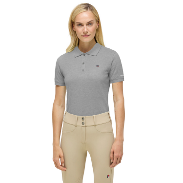 Polo a maniche corte Tommy Hilfiger Equestrian donna Grigio mélange