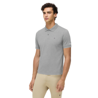Polo a maniche corte Tommy Hilfiger Equestrian da uomo Grigio mélange