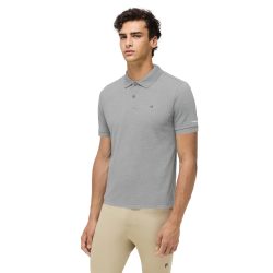 Polo a maniche corte Tommy Hilfiger Equestrian da uomo Grigio mélange