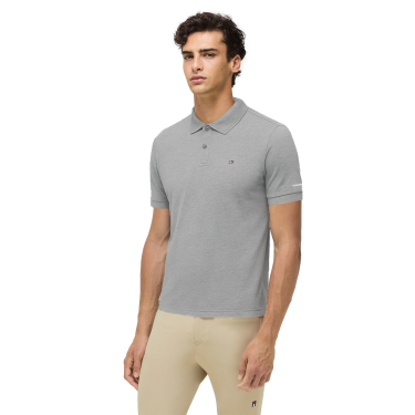 Polo a maniche corte Tommy Hilfiger Equestrian da uomo Grigio mélange