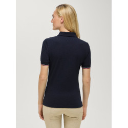 Polo con zip Anaheim Tommy Hilfiger Equestrian donna Cielo del deserto Blu