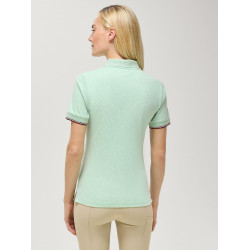 Polo con zip Anaheim Tommy Hilfiger Equestrian donna Menta belair Verde