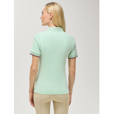 Polo con zip Anaheim Tommy Hilfiger Equestrian donna Menta belair Verde