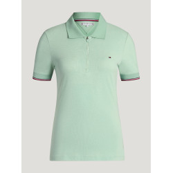 Polo con zip Anaheim Tommy Hilfiger Equestrian donna Menta belair Verde