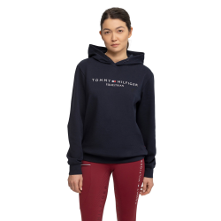Felpa con cappuccio da donna Tommy Hilfiger Equestrian Cielo del deserto Blu