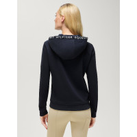 Felpa con cappuccio Laguna Tommy Hilfiger Equestrian da donna con logo Cielo del deserto Blu Felpa con cappuccio Laguna Tommy Hilfiger Equestrian da donna con logo Cielo del deserto Blu