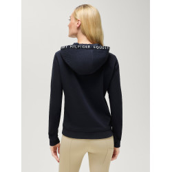 Felpa con cappuccio Laguna Tommy Hilfiger Equestrian da donna con logo Cielo del deserto Blu