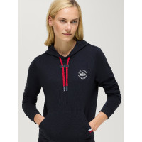 Felpa con cappuccio Laguna Tommy Hilfiger Equestrian da donna con logo Cielo del deserto Blu Felpa con cappuccio Laguna Tommy Hilfiger Equestrian da donna con logo Cielo del deserto Blu