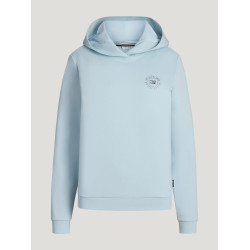 Felpa con cappuccio con strass Hollywood Tommy Hilfiger Equestrian donna Blu dolce