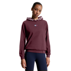 Felpa con cappuccio Tommy Hilfiger Equestrian California donna Rosso