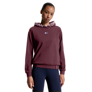 Felpa con cappuccio Tommy Hilfiger Equestrian California donna Rosso