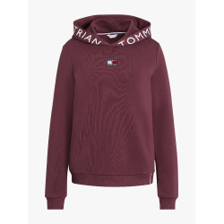 Felpa con cappuccio Tommy Hilfiger Equestrian California donna Rosso
