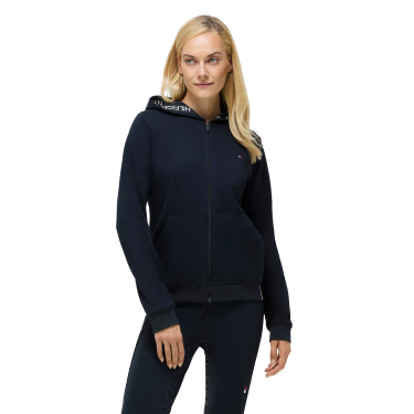 Felpa con cappuccio e zip Beverly Tommy Hilfiger Equestrian donna Cielo del deserto Blu Felpa con cappuccio e zip Beverly Tommy Hilfiger Equestrian donna Cielo del deserto Blu