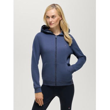 Felpa con cappuccio e zip Beverly Tommy Hilfiger Equestrian donna Indaco délavato Blu Felpa con cappuccio e zip Beverly Tommy Hilfiger Equestrian donna Indaco délavato Blu