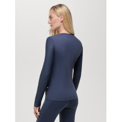 Maglietta Adel Sunguard a maniche lunghe Tommy Hilfiger Equestrian donna Indaco délavato Blu