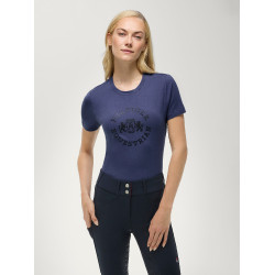 T-shirt a maniche corte Pasadena Tommy Hilfiger Equestrian donna Indaco délavato Blu