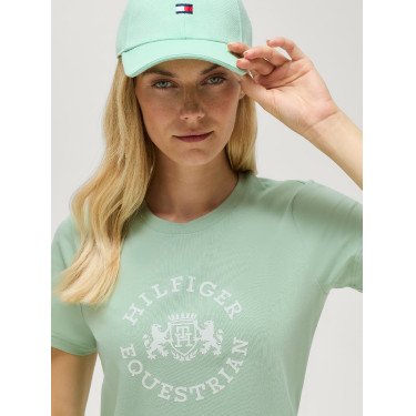 T-shirt a maniche corte Pasadena Tommy Hilfiger Equestrian donna Menta belair Verde