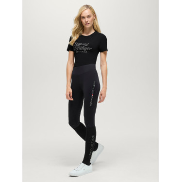 T-shirt a maniche corte con strass Tommy Hilfiger Equestrian Malibu donna Nero T-shirt a maniche corte con strass Tommy Hilfiger Equestrian Malibu donna Nero